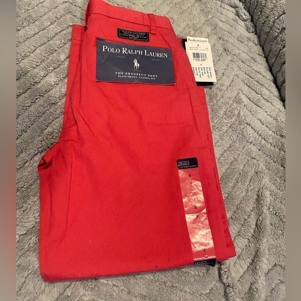Polo by Ralph Lauren girls size 6 chino classic fit pants NWT Pink